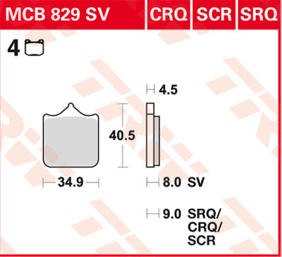 TRW Lucas Sinterbelag MCB829SV Рисунок 1 TRW Lucas Sinterbelag MCB829SV Рисунок 1