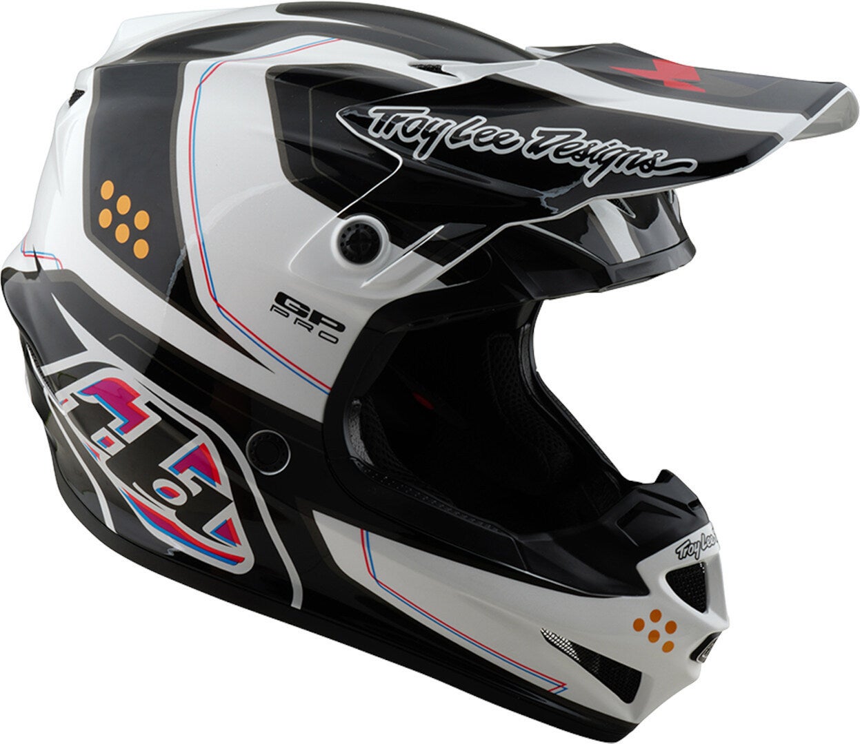 Troy Lee Designs GP Pro MIPS Trooper Motoross Helm schwarz/weiß/blau/rot S (55/56) Abbildung 7