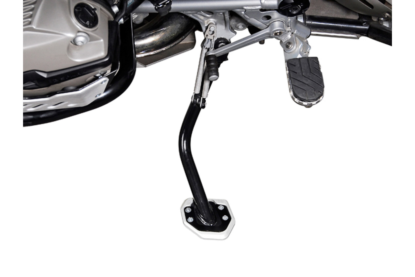 Extensie SW-Motech pentru piciorul lateral - Negru/argintiu. BMW R1200GS / R1200GS Adventure. Figura 2