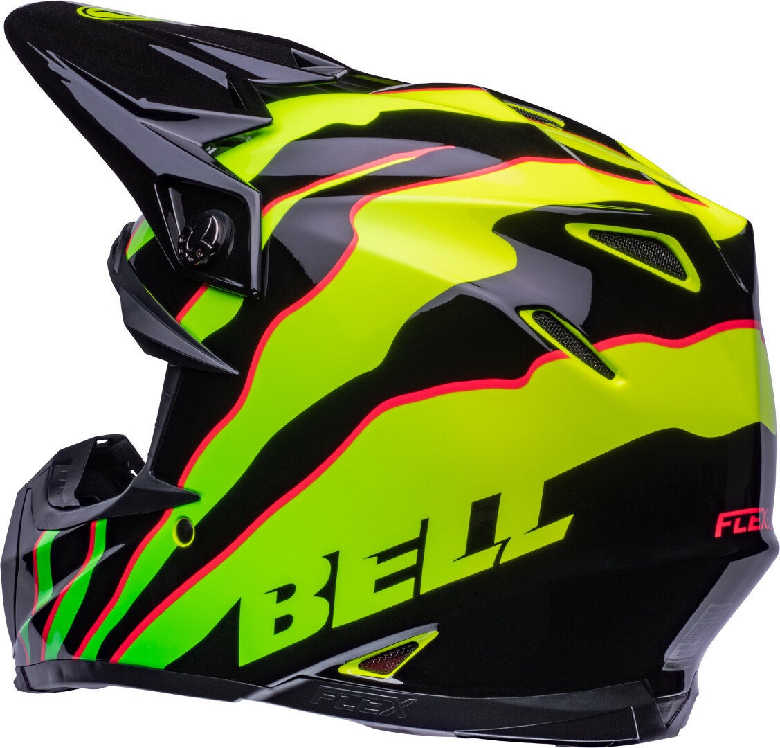 Bell Moto-9S Flex Claw Casco Motocross nero/verde M Figura 5