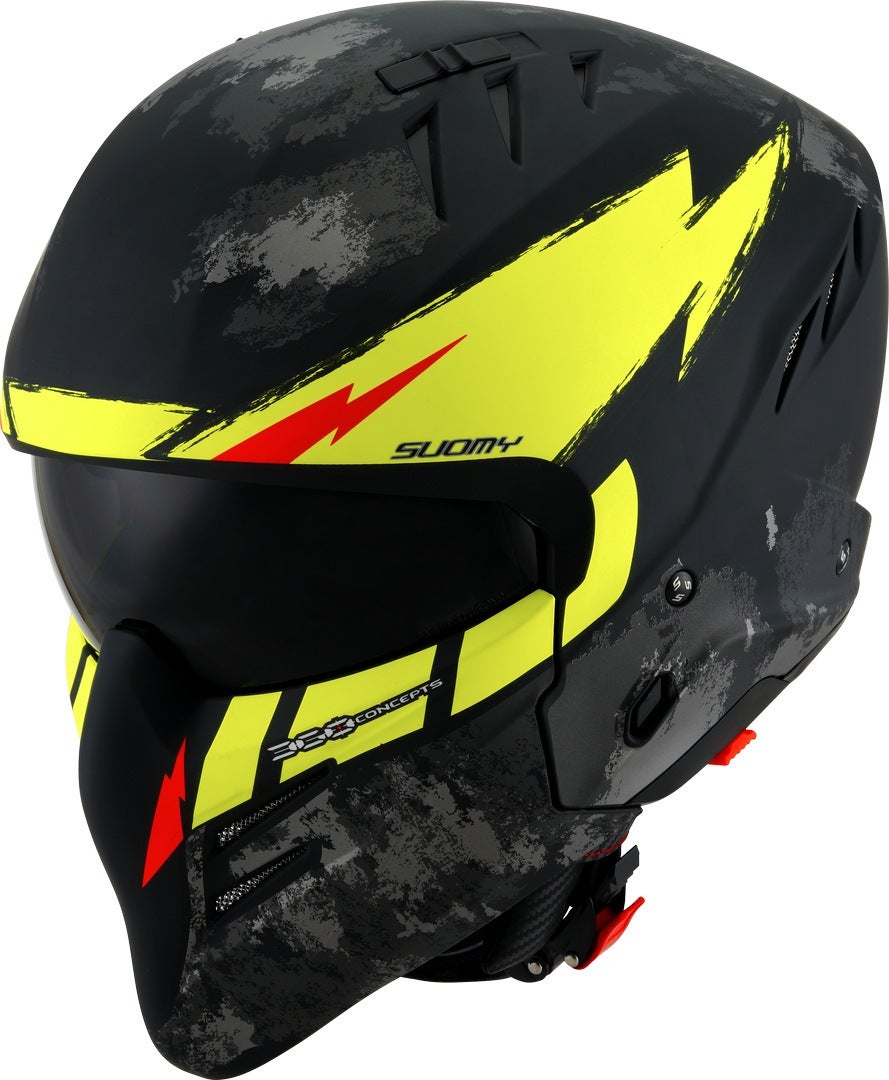 Suomy Armor Hi Volt Jethelm schwarz/gelb L (59/60) Abbildung 1