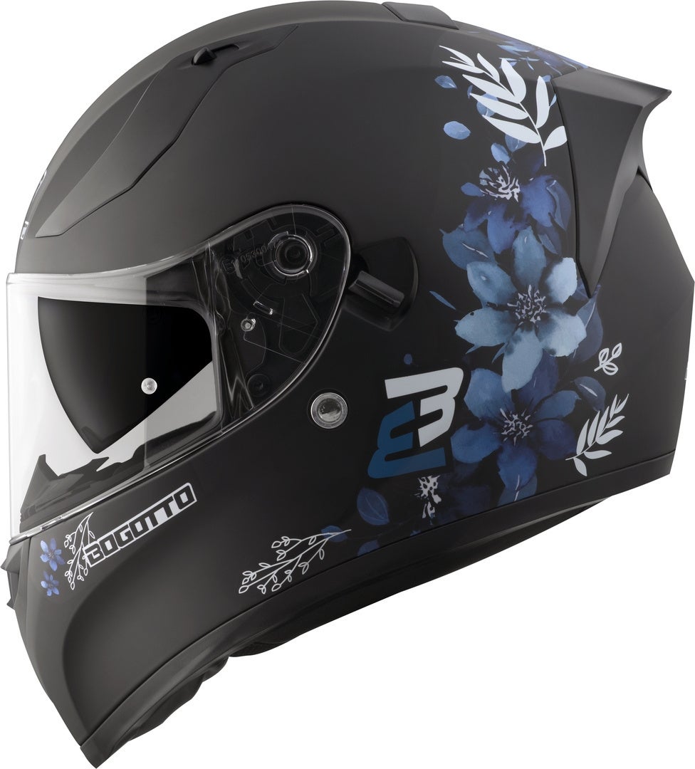Bogotto H128 Fiori Přilba černá/modrá L Obrázek 3