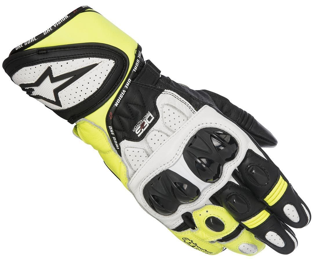Alpinestars GP Plus R Motorrad Handschuhe schwarz/weiß/gelb 3XL Abbildung 1