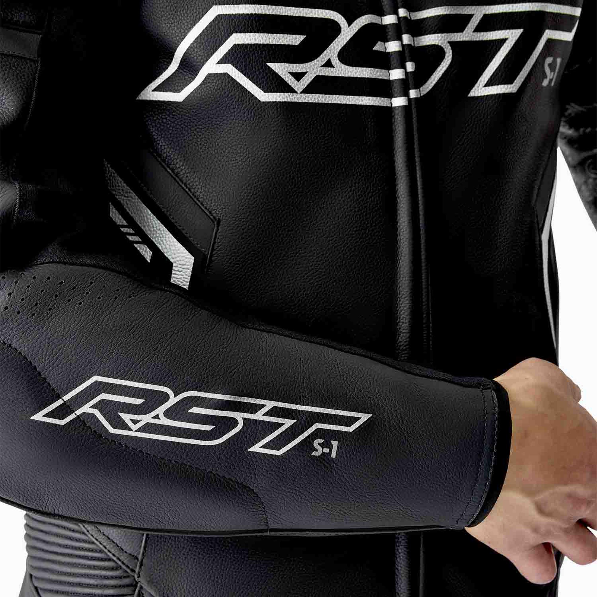 RST S1 D30 perforated 1-Piece Motorcycle Leather Suit black/white 54 Figure 3