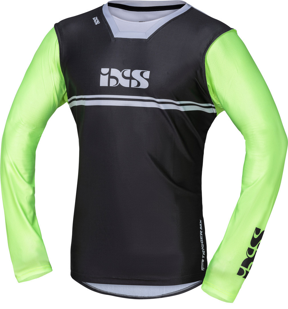 IXS Trigger 4.0 Motokrosový dres šedá/zelená L Obrázek 1