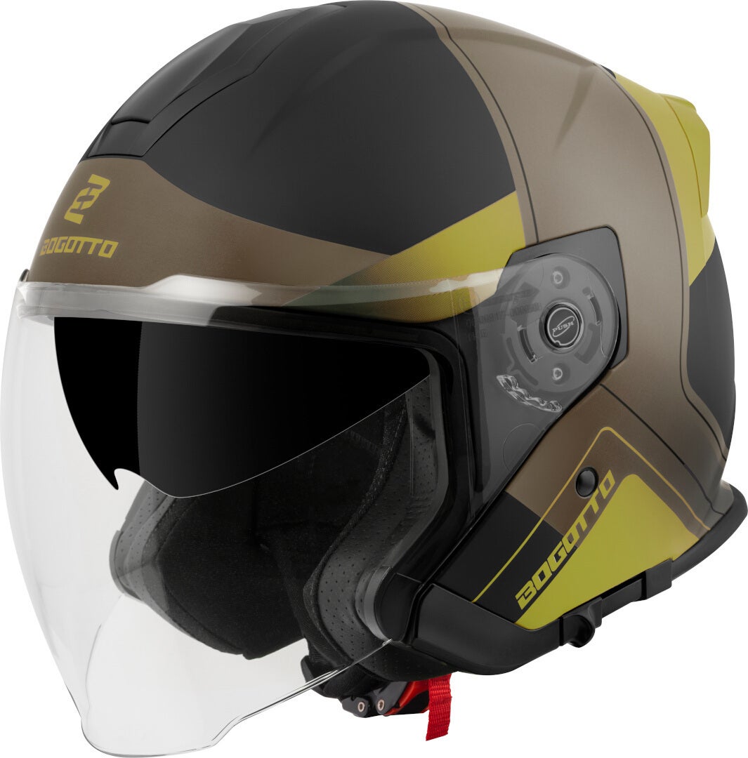 Bogotto H586 City-B Jet Helmet black matt/brown/gold 2XL Figure 1