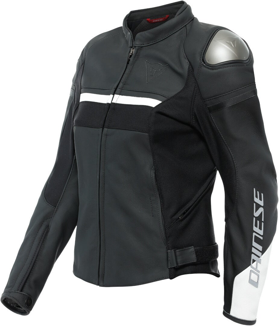 Dainese Rapida Ladies Motorcycle Leather Jacket black/white 42 Figure 1