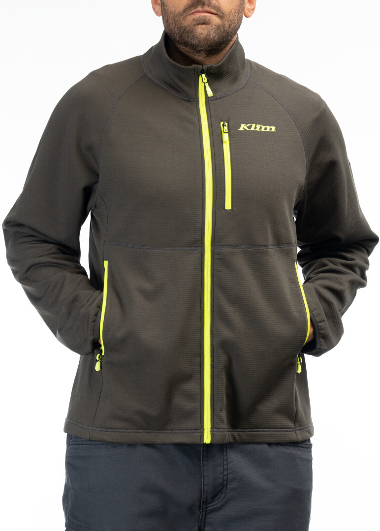 Klim Highline Fleece Jacka grå/gul XL Figur 4