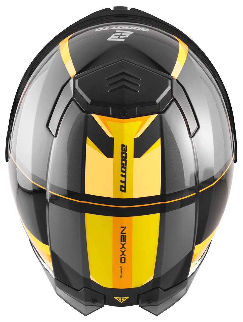 Bogotto FF404 Ezion Casque modulable noir mat/jaune S Figure 7