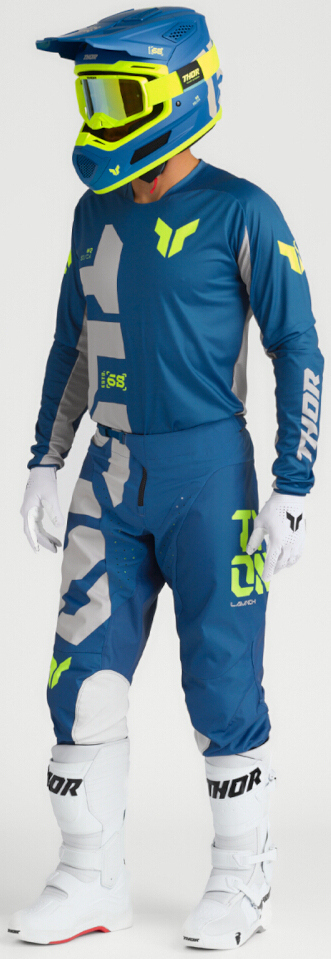 Thor Launchmode Forge Motocross Jersey blau/grau M Abbildung 6