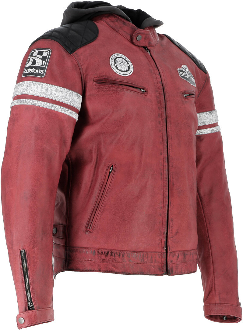 Helstons Riposte Motorrad Lederjacke rot M Abbildung 3