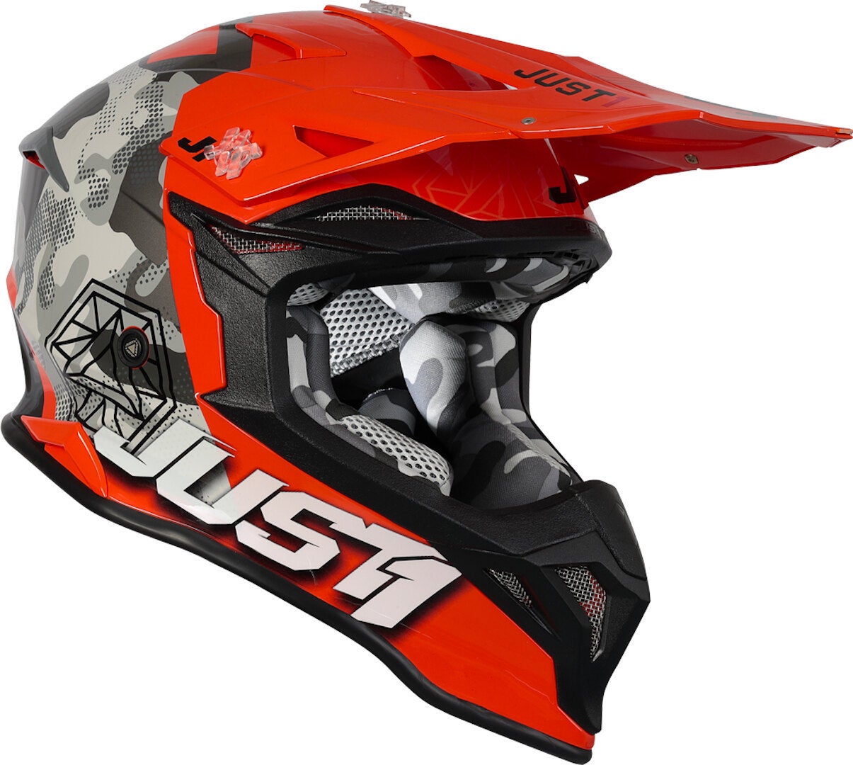 Just1 J39 Kinetic Motocross hjelm orange/sort M (57/58) Figur 5