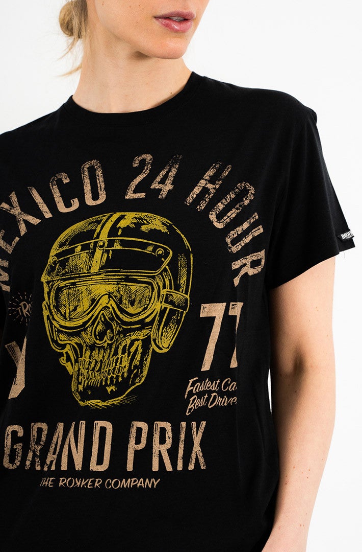 Rokker Mexico Loose レディースTシャツ 黒 L 図4