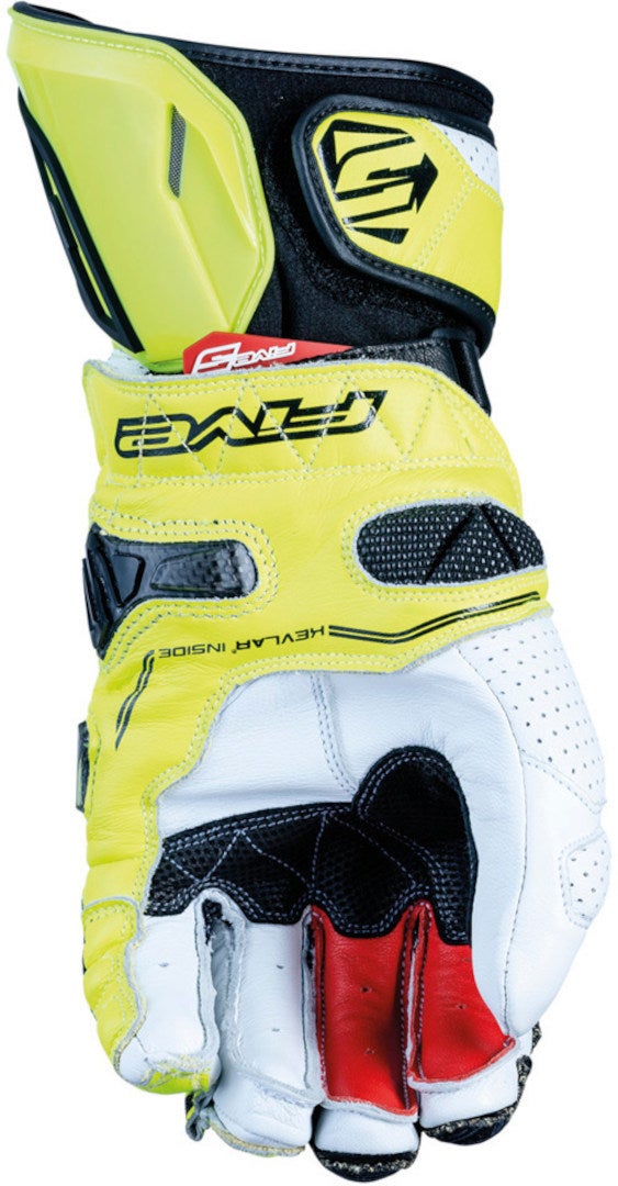 FIVE RFX Race Motorcycle Gloves white/yellow ▻ shop now at FC-Moto
