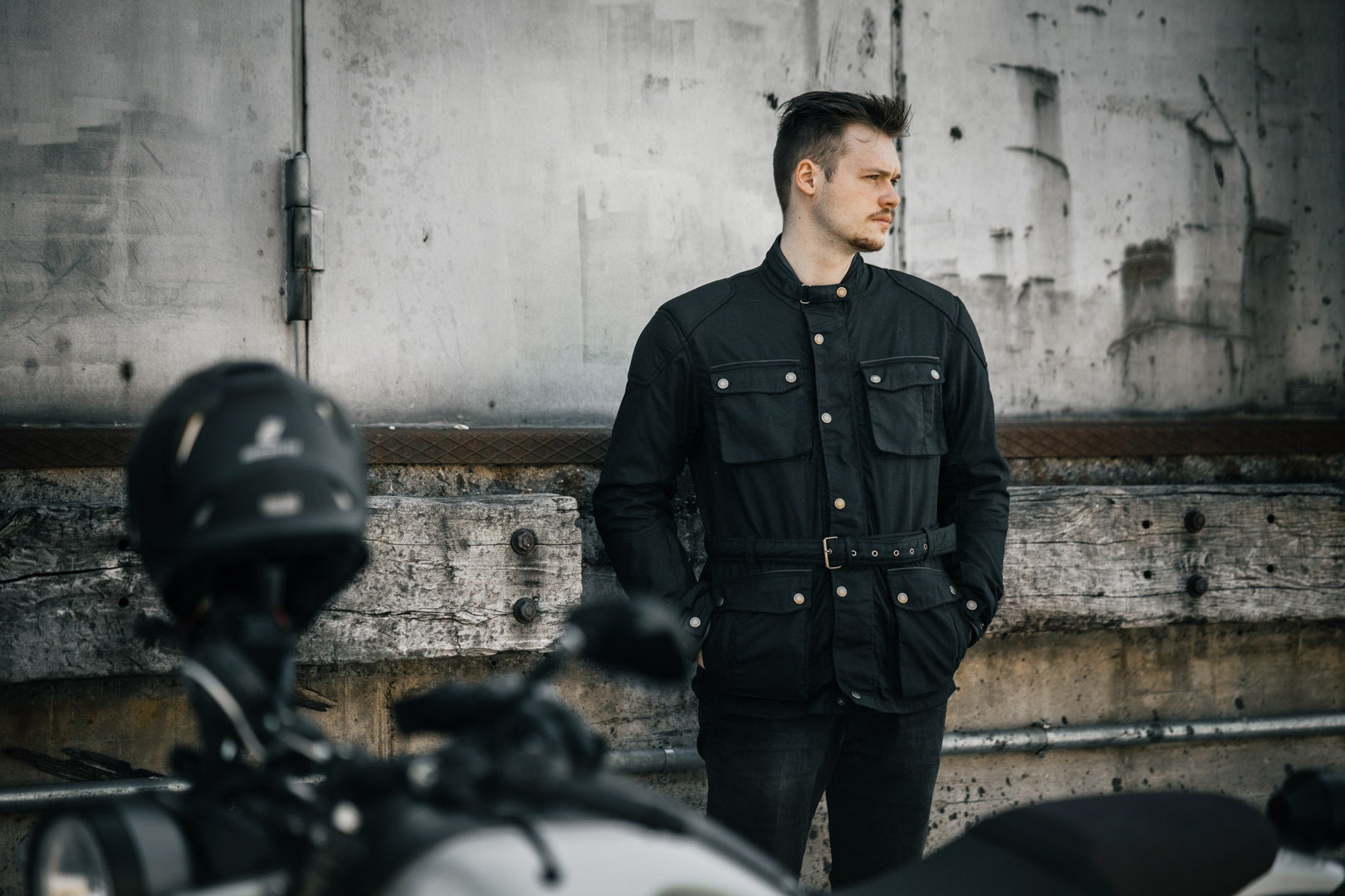 Merlin Kurkbury Motorrad Wachsjacke schwarz XXL Abbildung 8