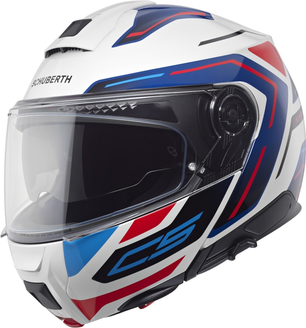 Schuberth C5 Omega Opklapbare helm wit/rood/blauw Verlies (59) Figuur 1