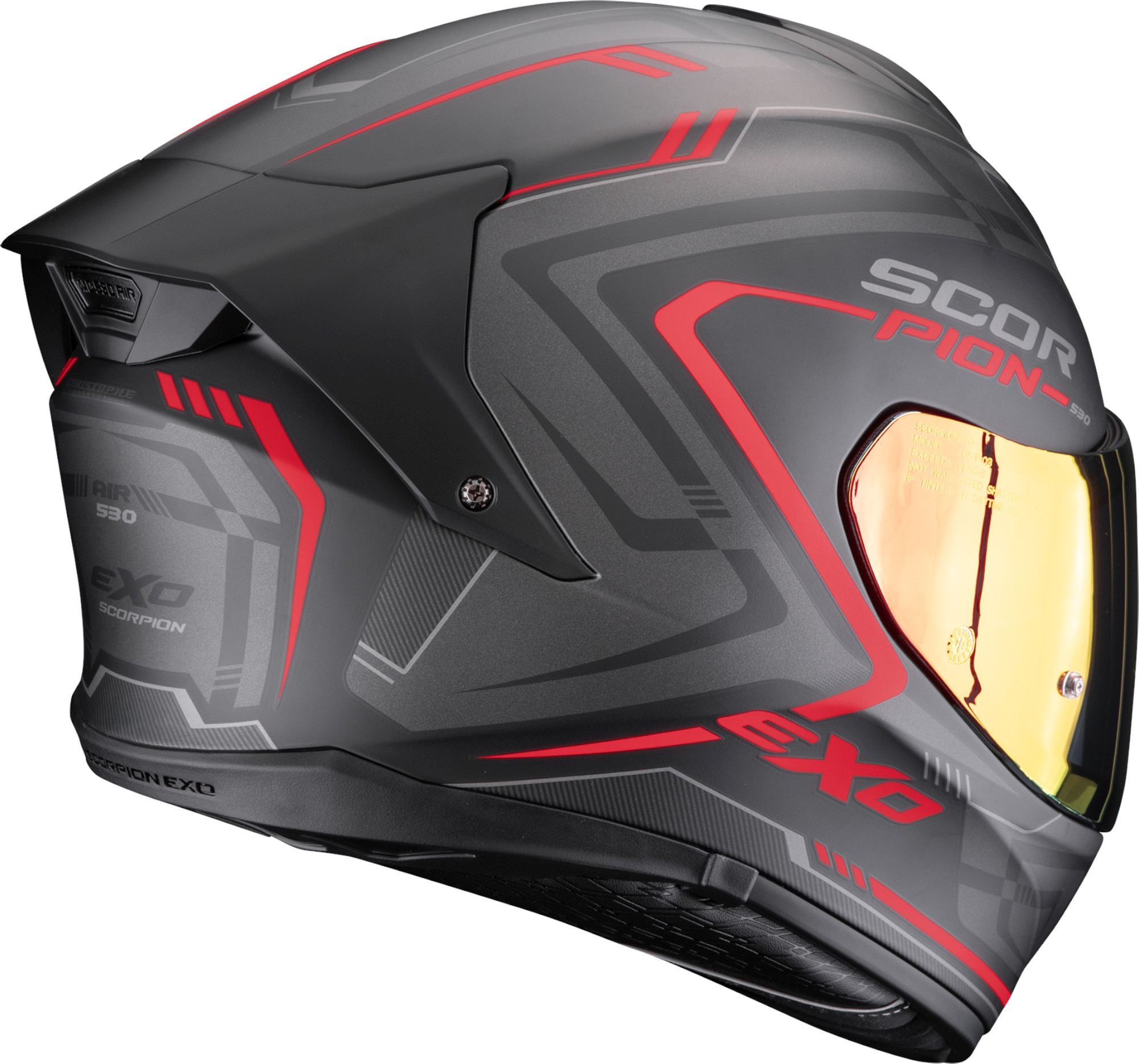 Scorpion Exo-530 Air Slope Full-Face Helmet black/red L (59/60) Figure 3
