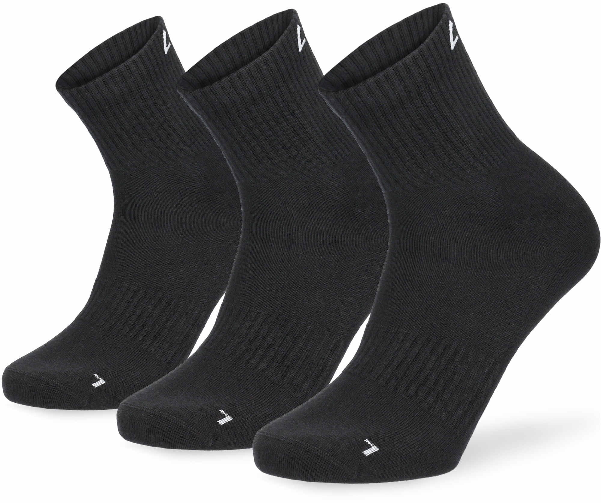 Lenz Sports Low Cut Sokken - 3 stuks Zwart 43-46 Figuur 1