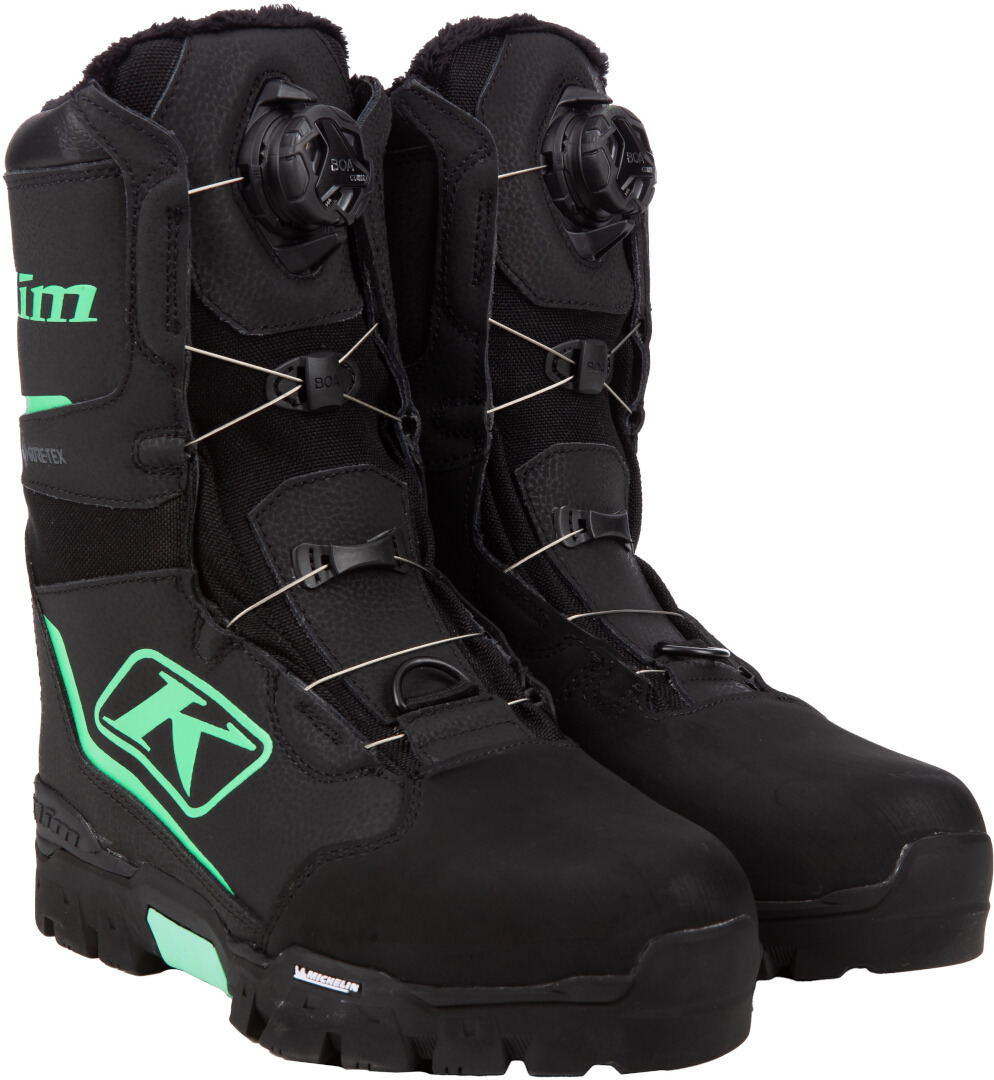 Klim Aurora GTX BOA 2023 Cizme pentru snowmobile pentru doamne Negru/Verde 6 Figura 10