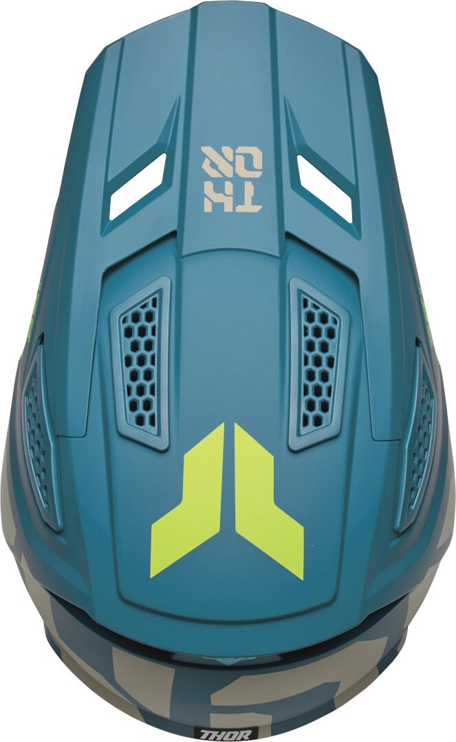 Thor Fleet Forge Motocross Helm blau/neon-gelb XXL (63/64) Abbildung 2