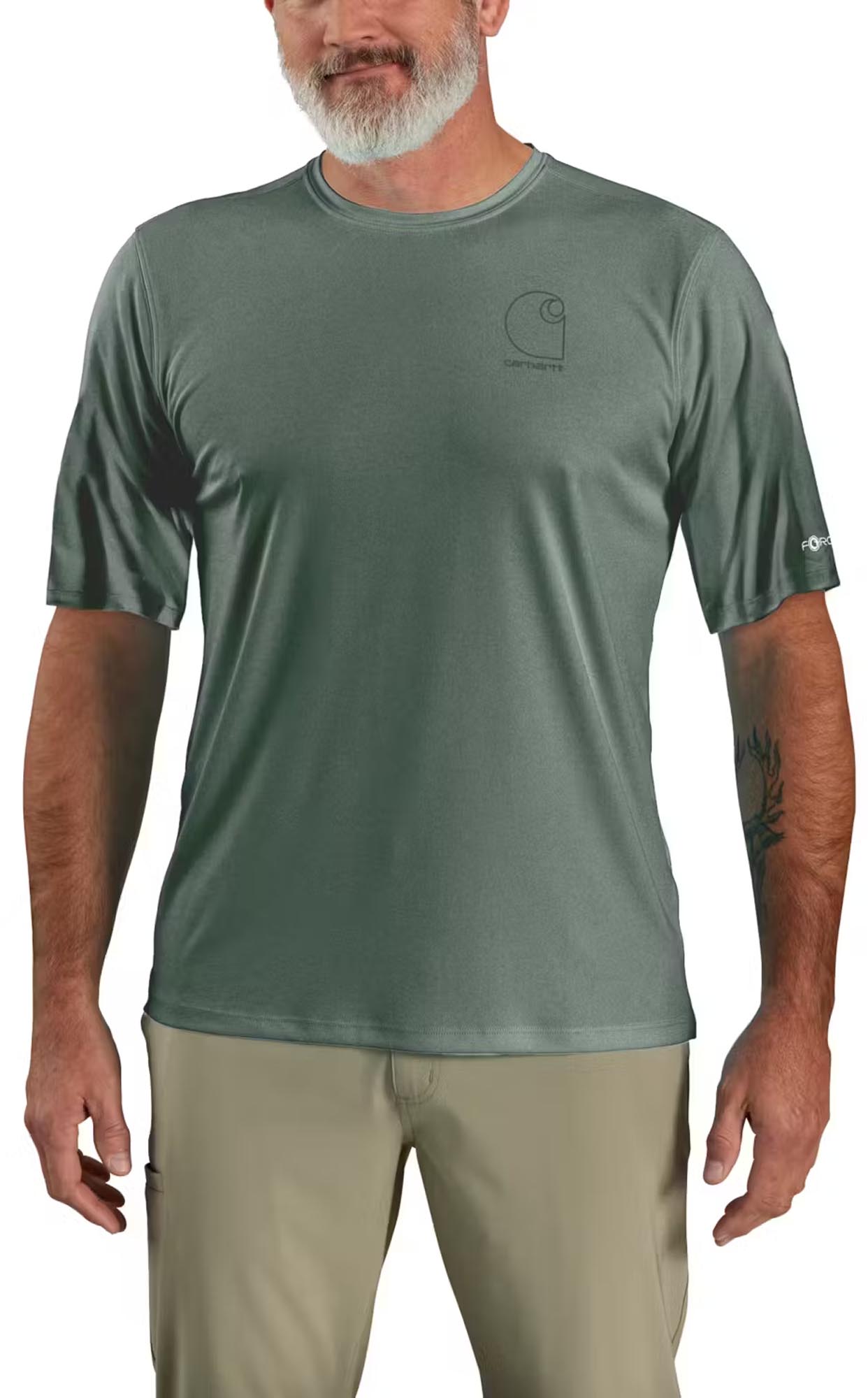 Carhartt Force Sun Defender™ Short-Sleeve Logo Graphic Functioneel T-shirt groen M Figuur 2