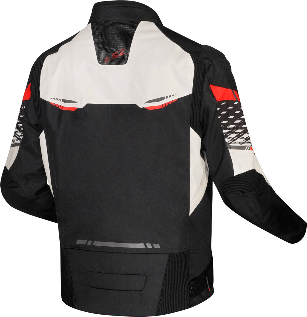 LS2 Apex impermeabile Giacca tessile moto nero/bianco/rosso 5XL Figura 2