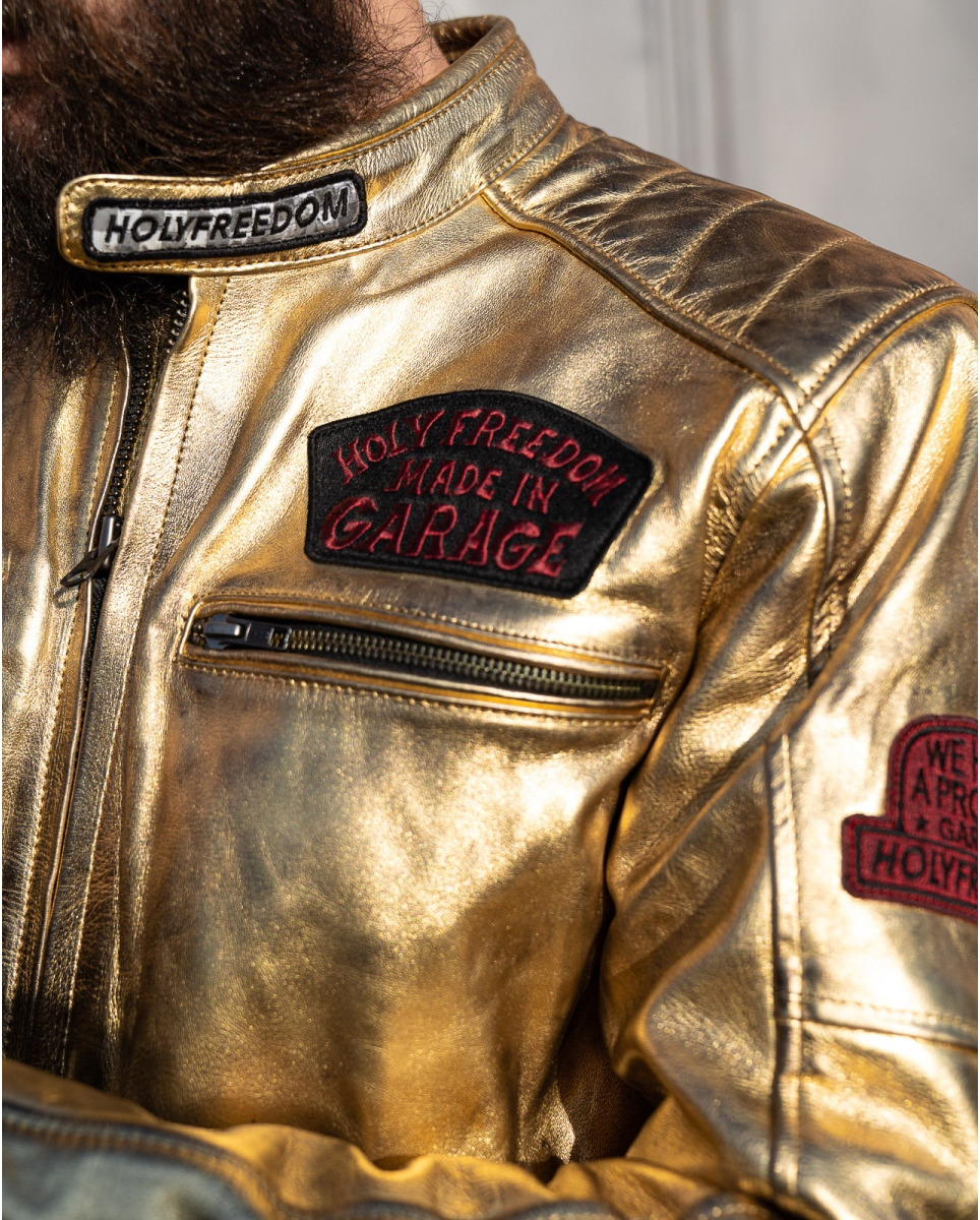 HolyFreedom Zero Lingotto Motorrad Lederjacke S Abbildung 8