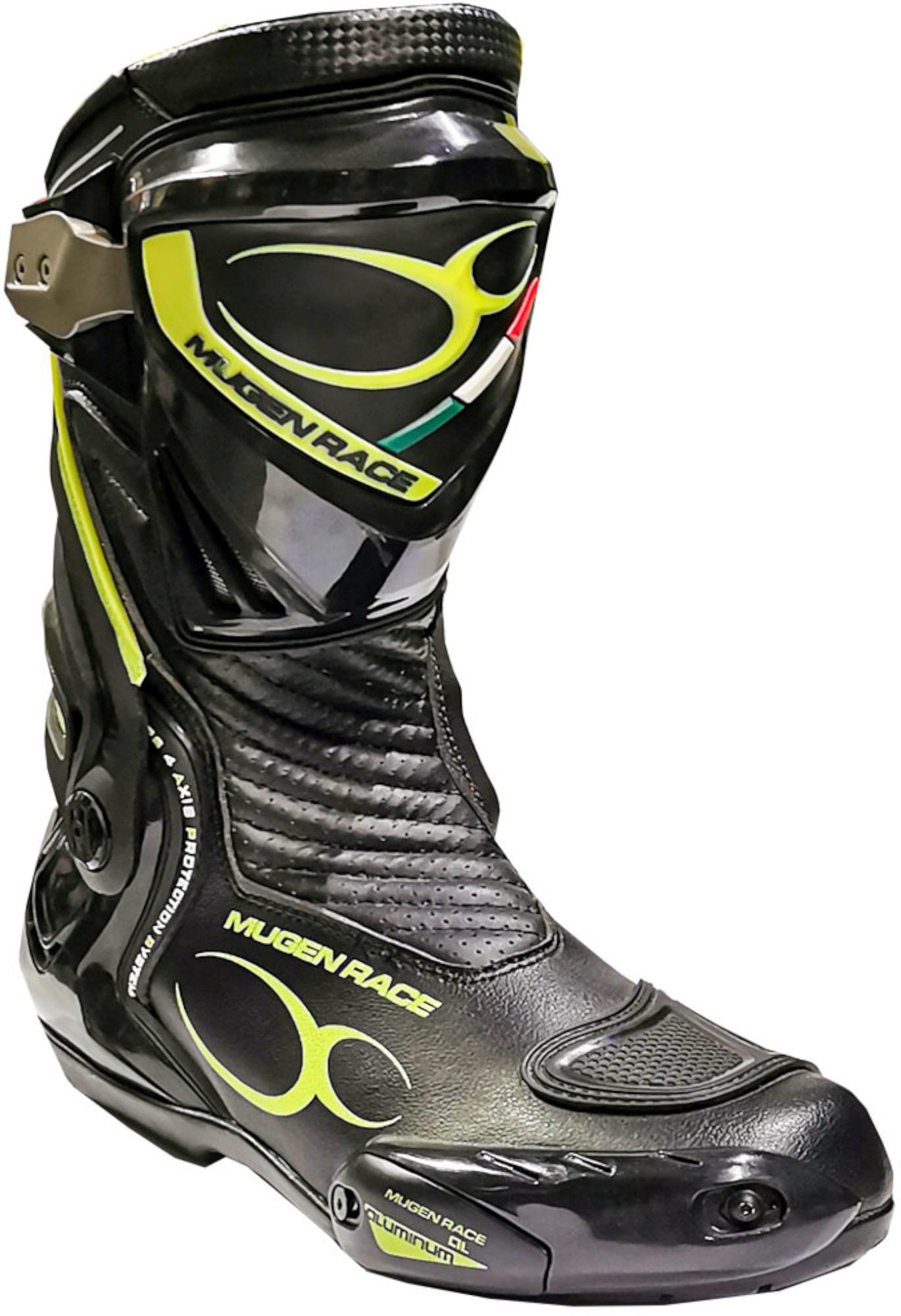 MUGENRACE Sphantom 3 perforerede motorcykelstøvler sort/neon 43 Figur 1