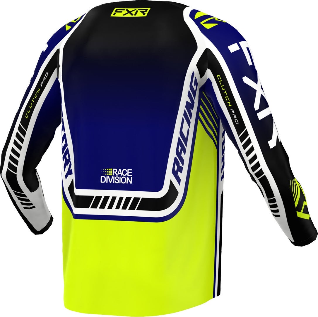 FXR Clutch Pro 2023 Motocross trøje mørkeblå/gul 4XL Figur 2