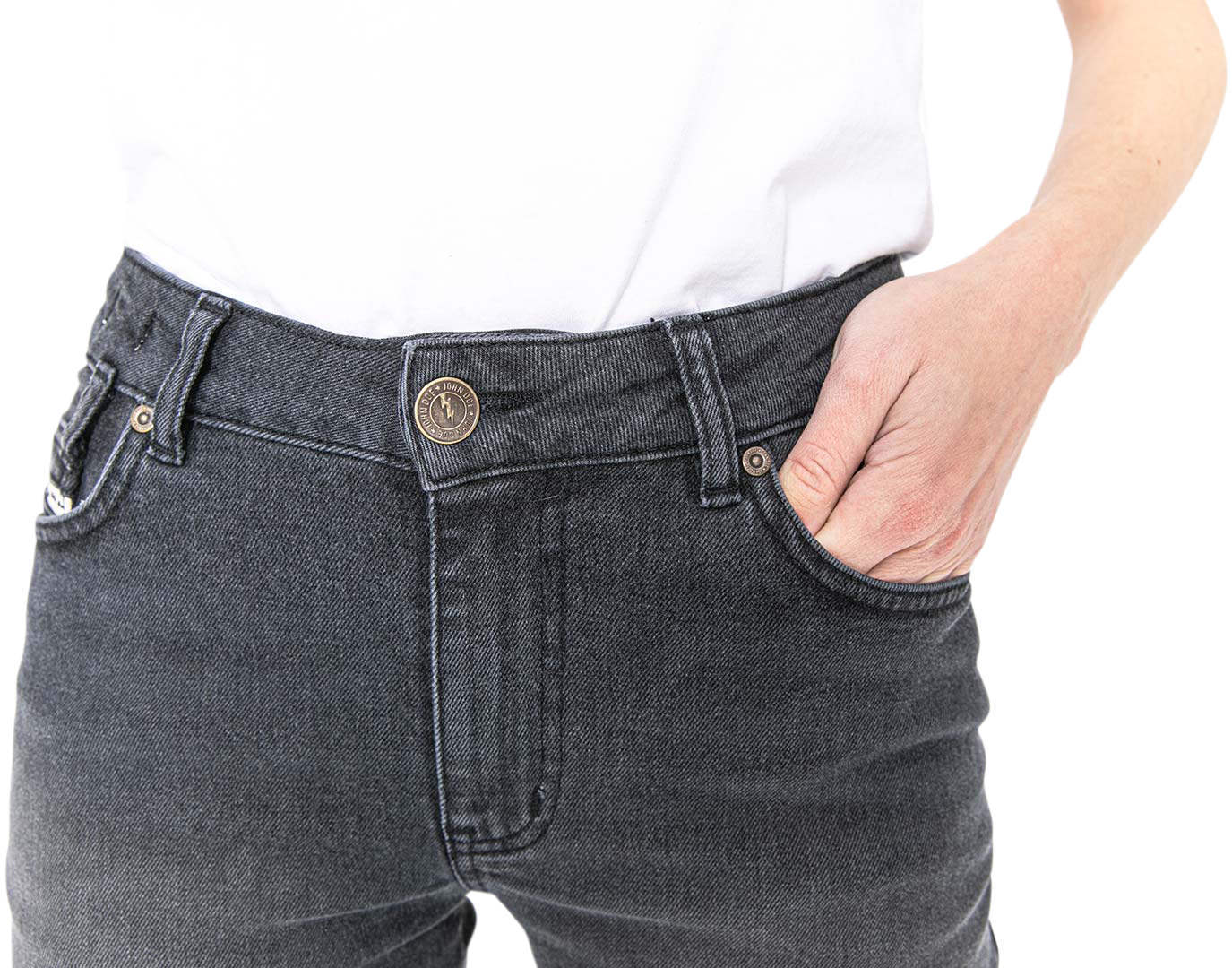 John Doe Jane High Mono XTM Dame Motorcykel Jeans Sort vask 36/30 Figur 13