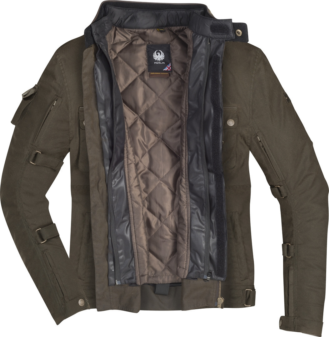 Merlin Nomad D3O Explorer Chaqueta textil para motocicleta oliva XL Figura 4