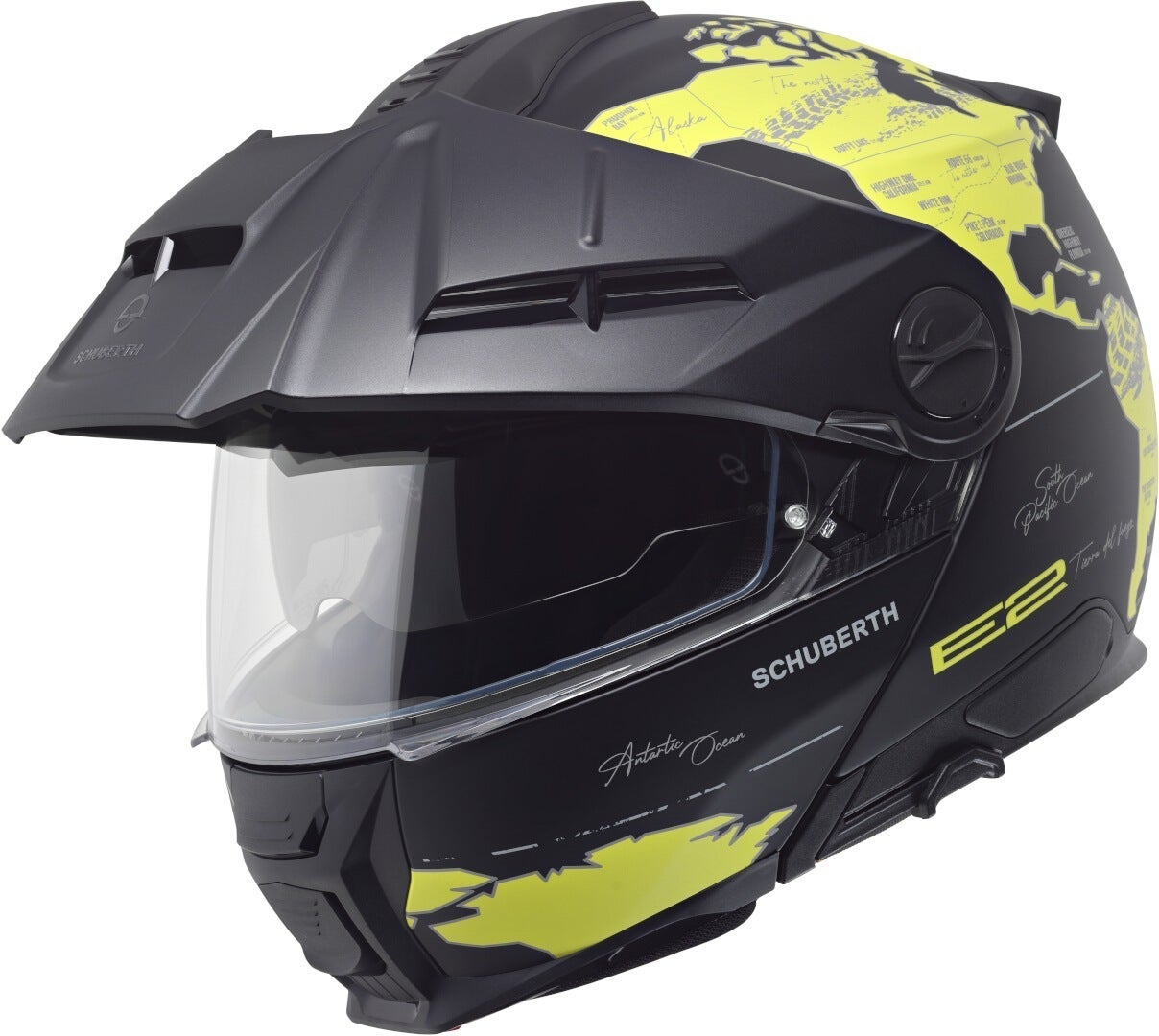 Schuberth E2 Atlas Adventure opklapbare helm Zwart/Geel XL (61) Figuur 1