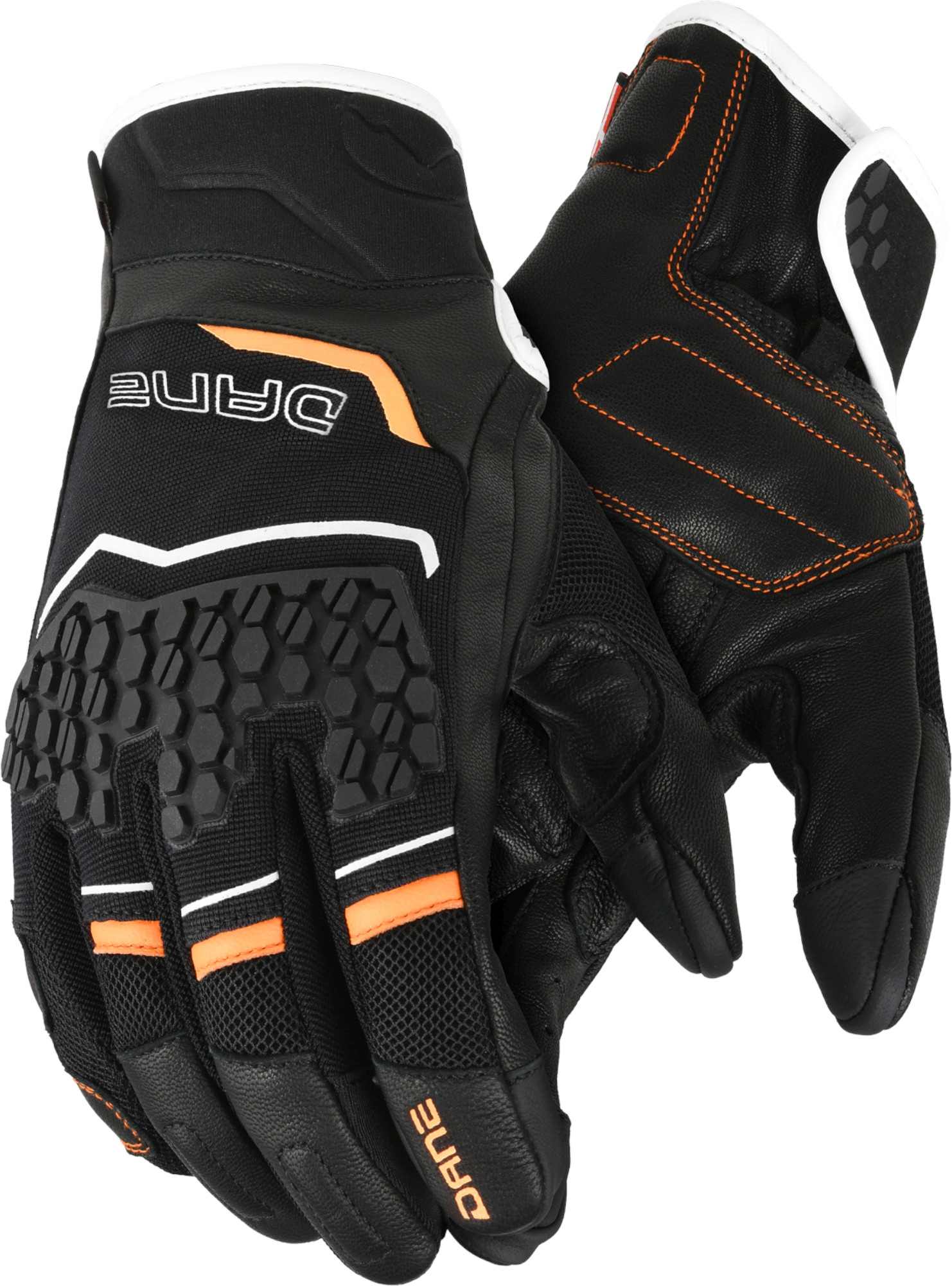 DANE Rorvig Mesh Motorrad Handschuhe schwarz/orange 3XL Abbildung 1