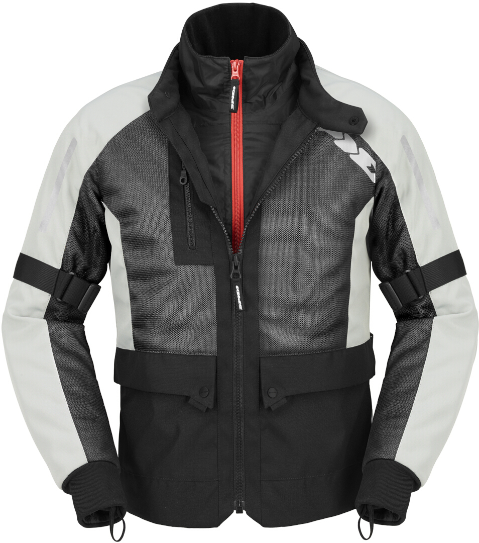 Spidi Net H2Out wasserdichte Motorrad Textiljacke schwarz/eis L Abbildung 1