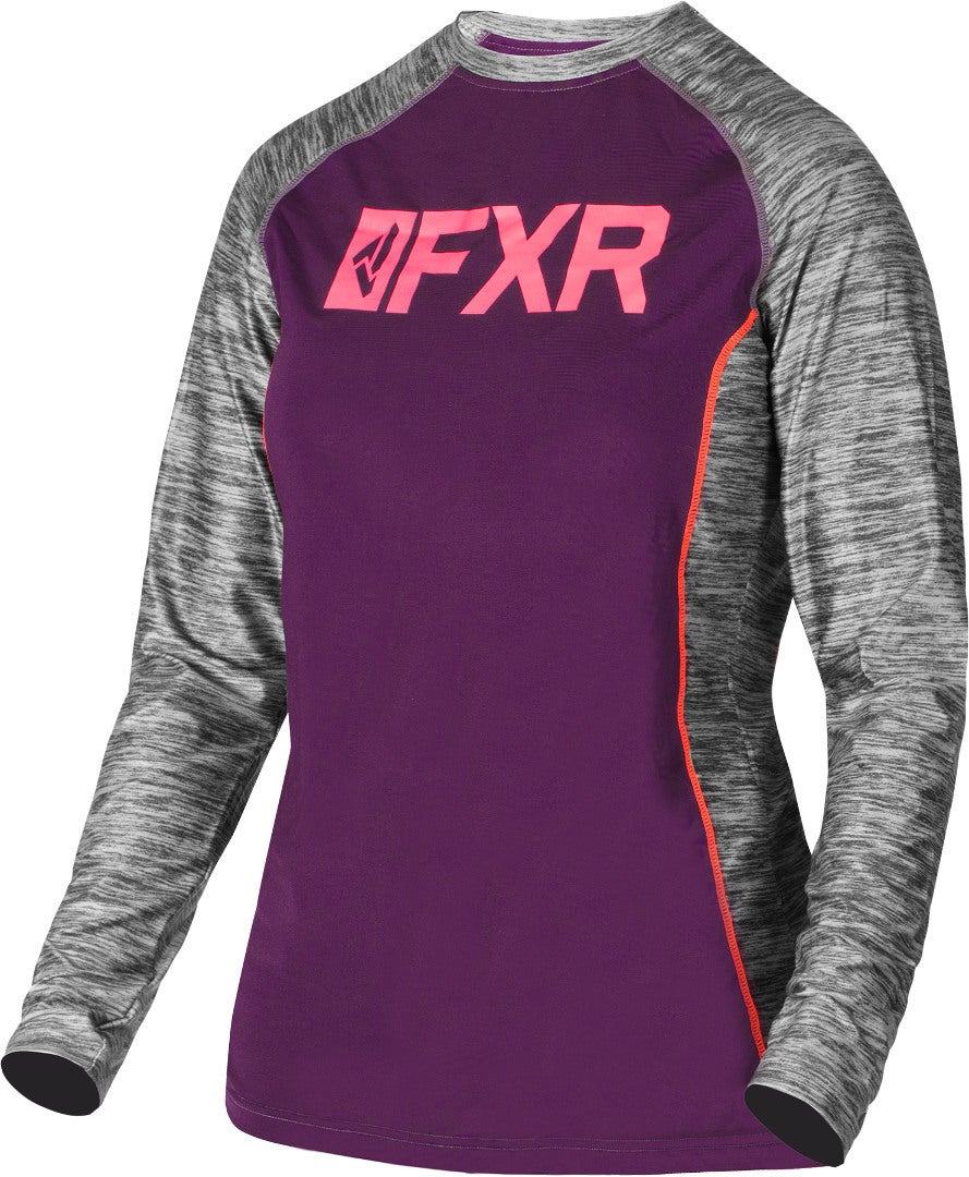 FXR Helium X Tech Dames functionele shirt grijs/paars XL Figuur 1