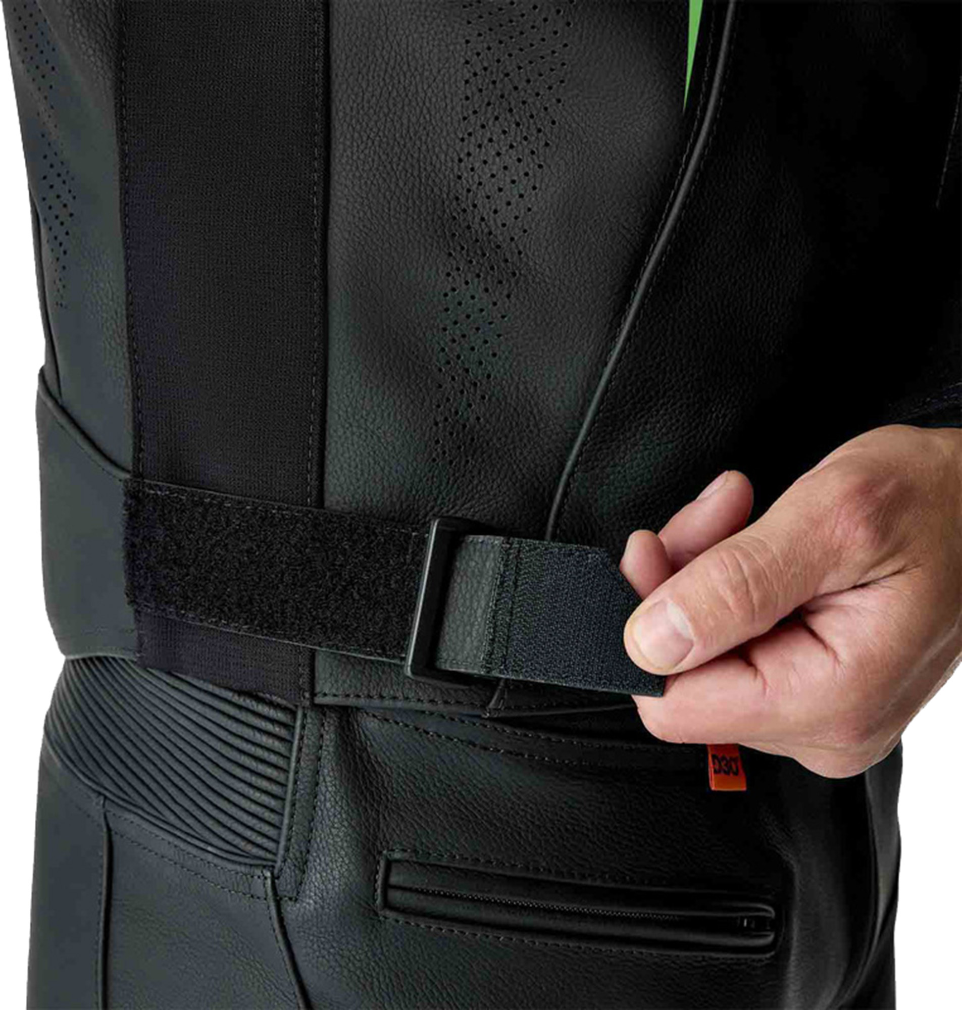 RST S1 D3O perforierte Motorrad Lederjacke schwarz/neon-grün 60 Abbildung 5