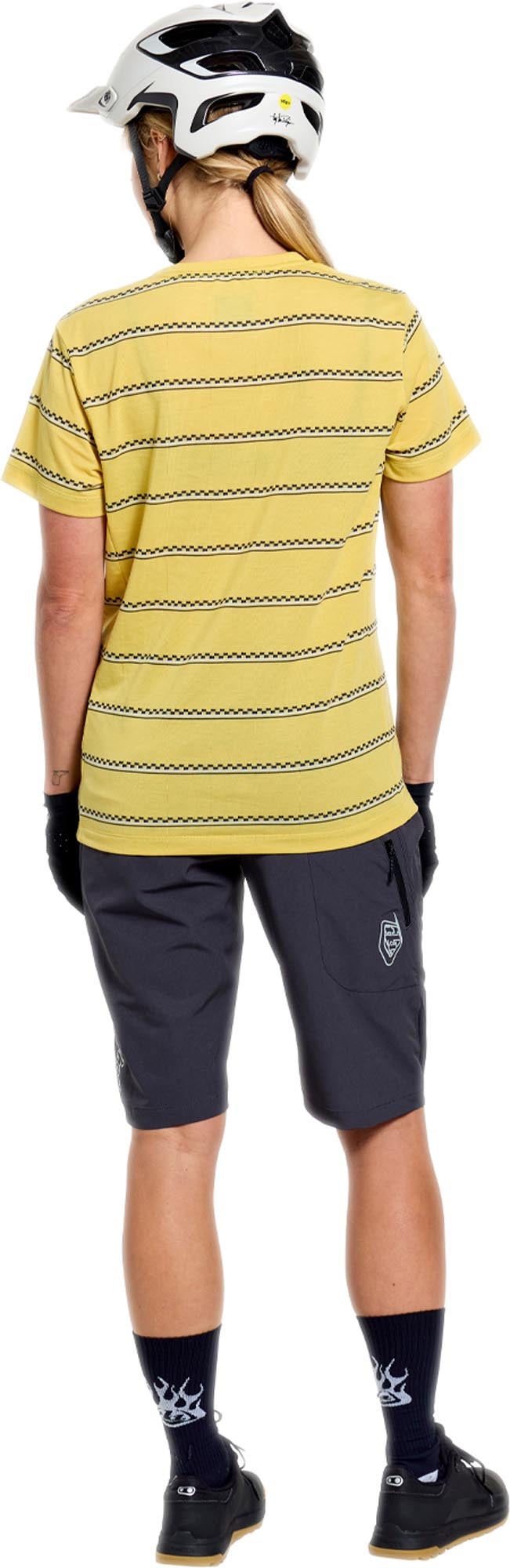 Troy Lee Designs Lilium Ride Checked Out Maillot de vélo à manches courtes pour dames jaune S Figure 12