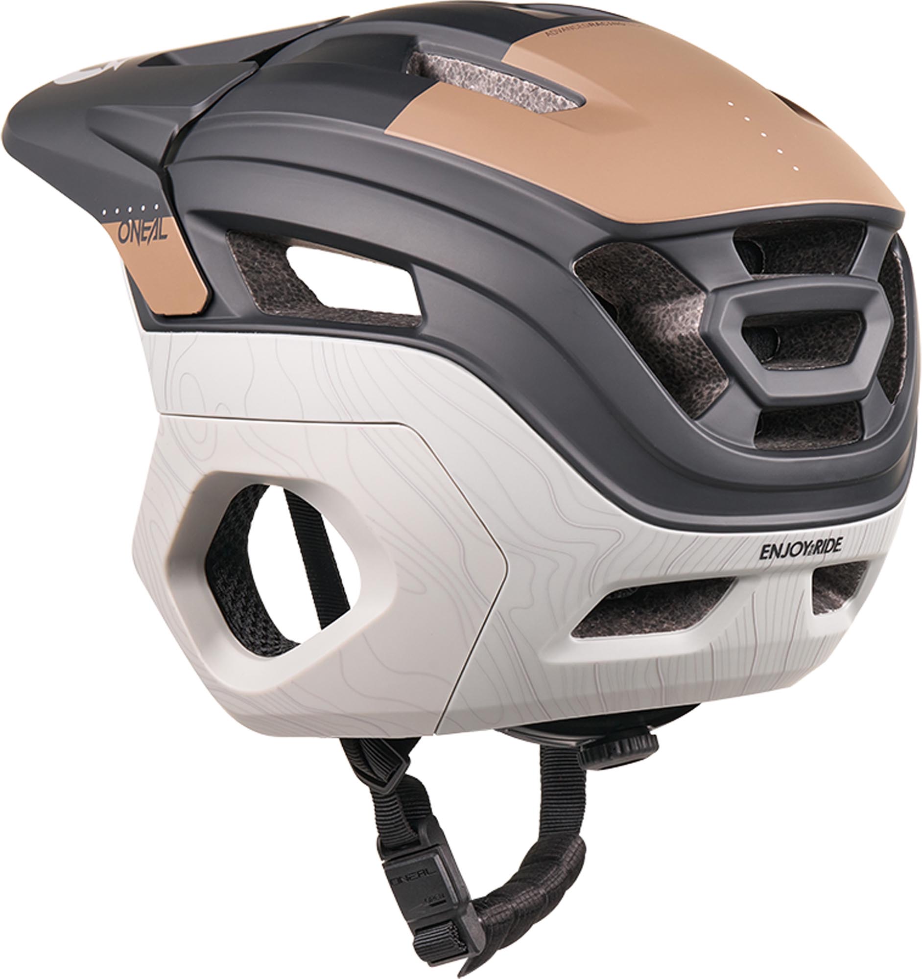 Oneal Trapper EVO Topo Casco de bicicleta negro/marrón/gris S/M Figura 4
