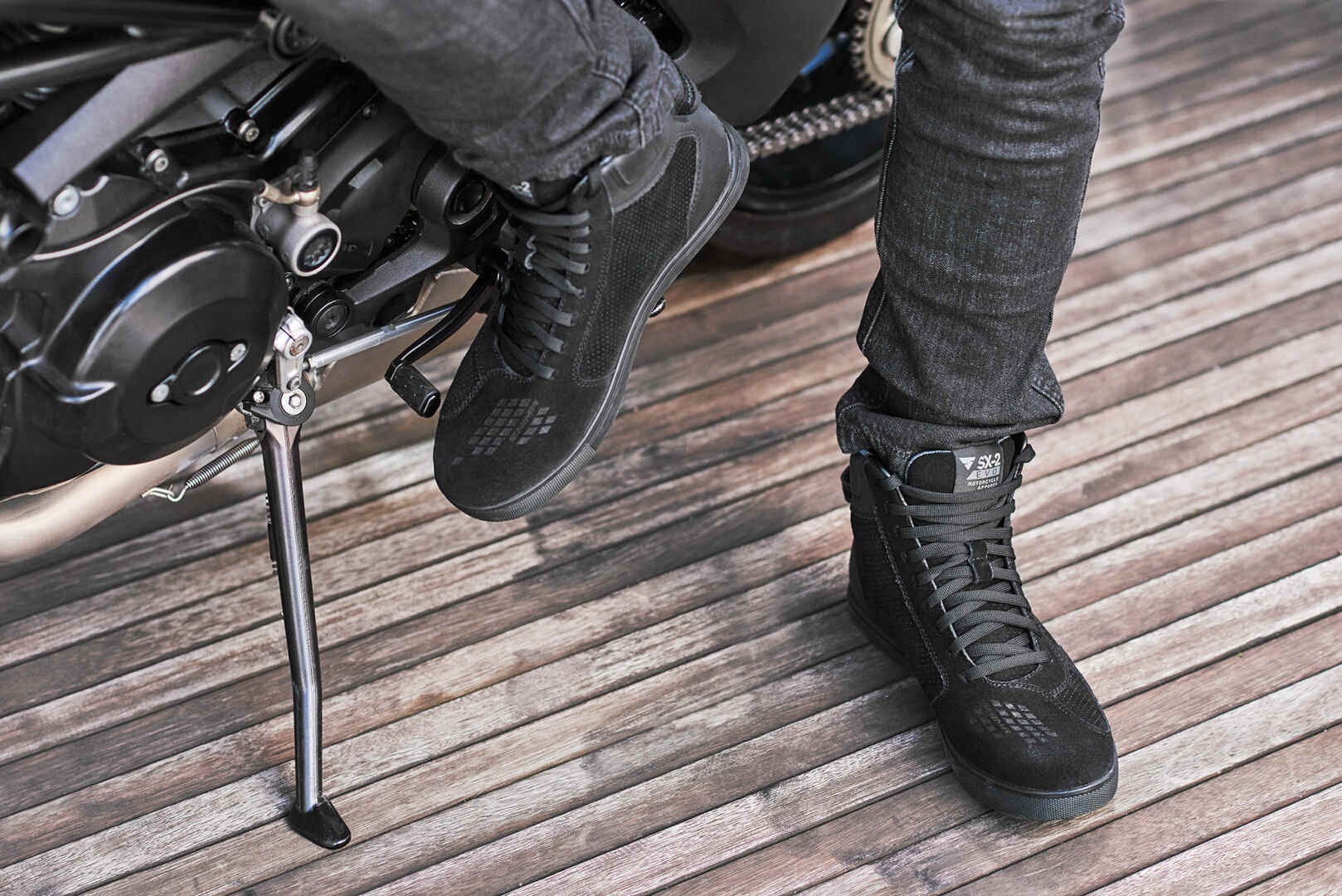 SHIMA SX-2 Evo perforerede motorcykelsko Sort 44 Figur 7