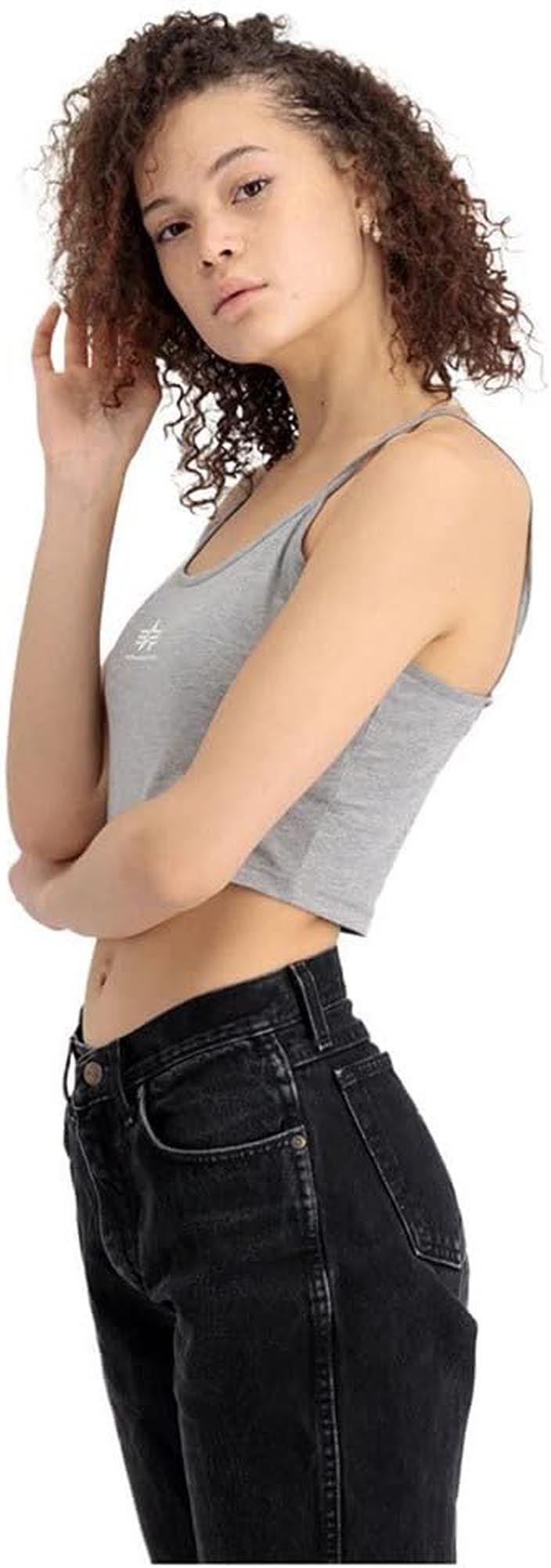 Alpha Industries Basic Crop SL Topul doamnelor Gri L Figura 3