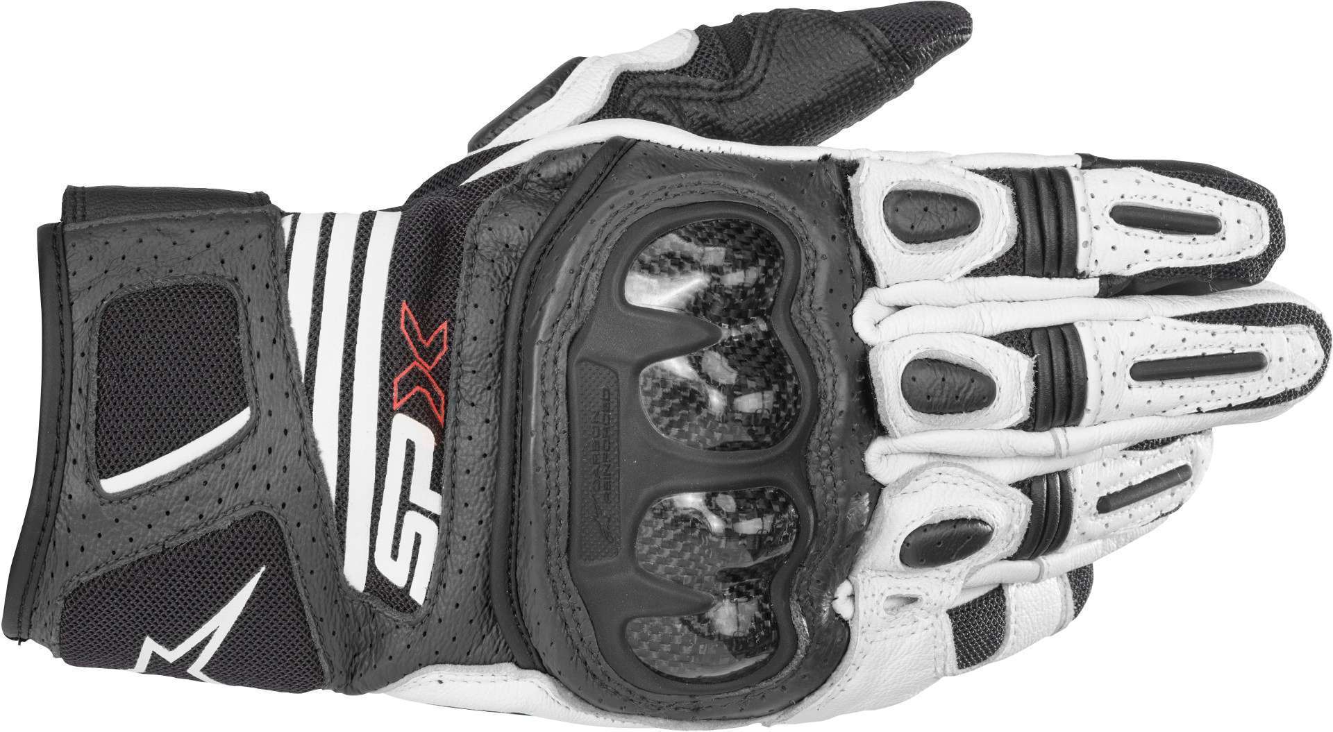 Alpinestars SP X Air Carbon V2 Motorcykel handsker Sort/hvid S Figur 1