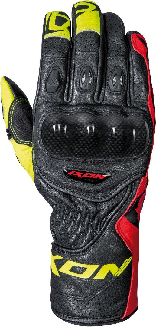 Ixon RS Circuit-R Motorcykel handsker sort/rød/gul M Figur 1