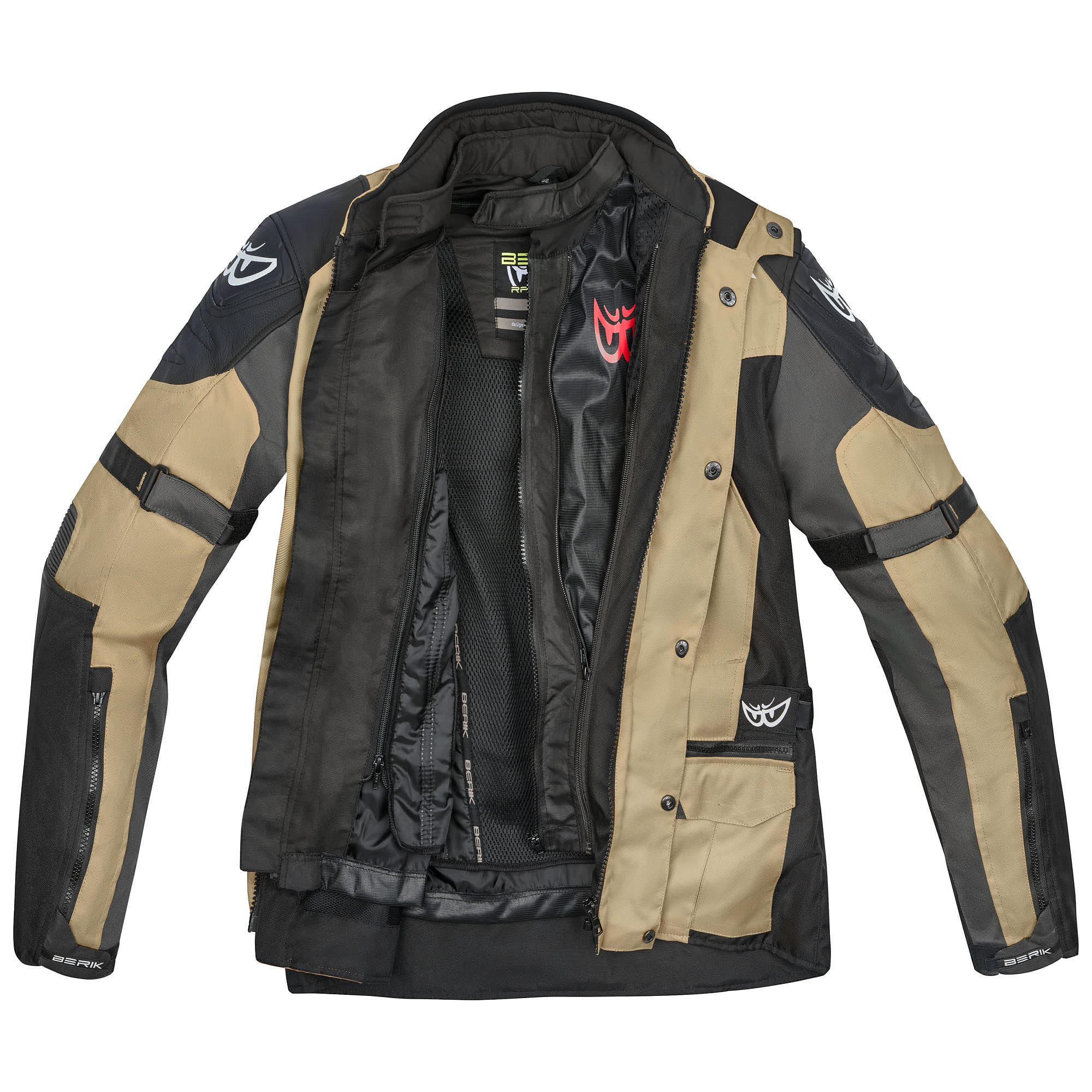 Berik Absolute Zero Race Motorcycle Textile Jacket Khaki/Black 60 Figure 3