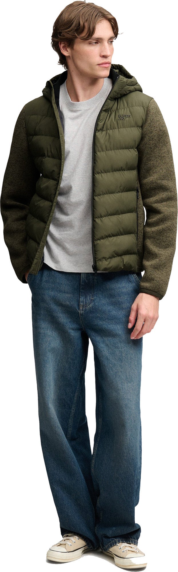 Superdry & Co ハイブリッドカーディガン グリーン/カーキ S 図7