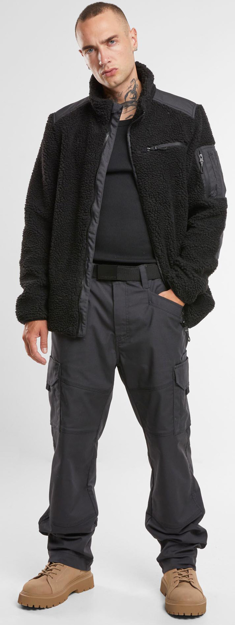 Brandit Ramble Teddyfleece Jacket black S Figure 3