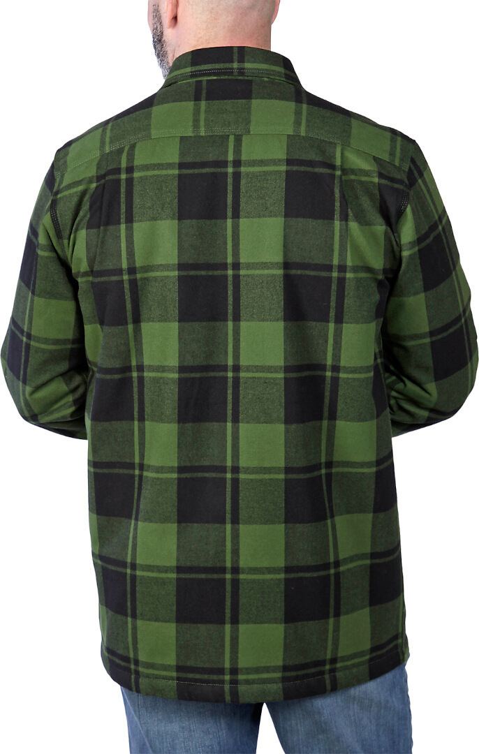 Carhartt Heavyweight Flannel Sherpa Skjorta Grön S Figur 5