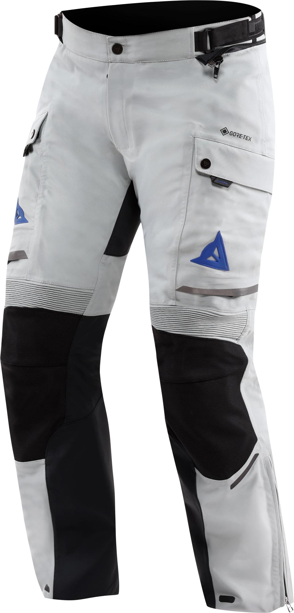 Dainese Super Expedition Gore-Tex Pantalon textile de moto imperméable Gris clair/bleu 58 Figure 1