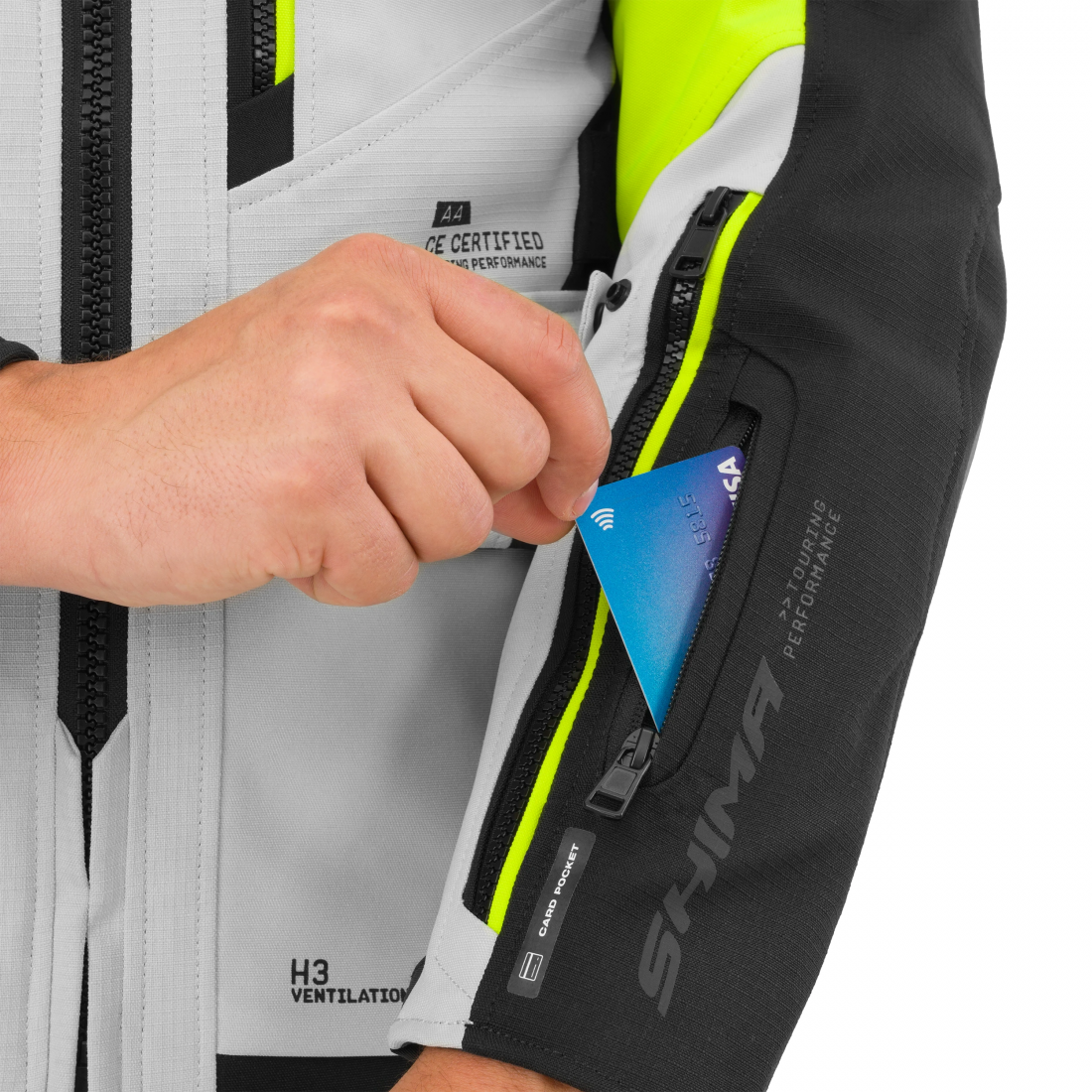 SHIMA Dune 2.0 Motorcycle Textile Jacket black/white/yellow XL Figure 28
