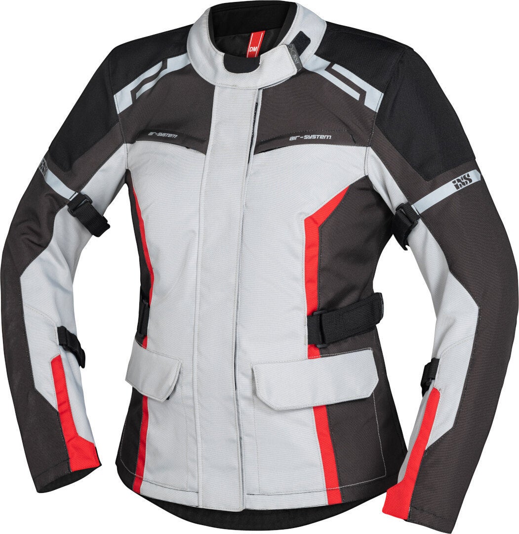 IXS Evans-ST 2.0 Damen Motorrad Textiljacke grau/rot L Abbildung 1