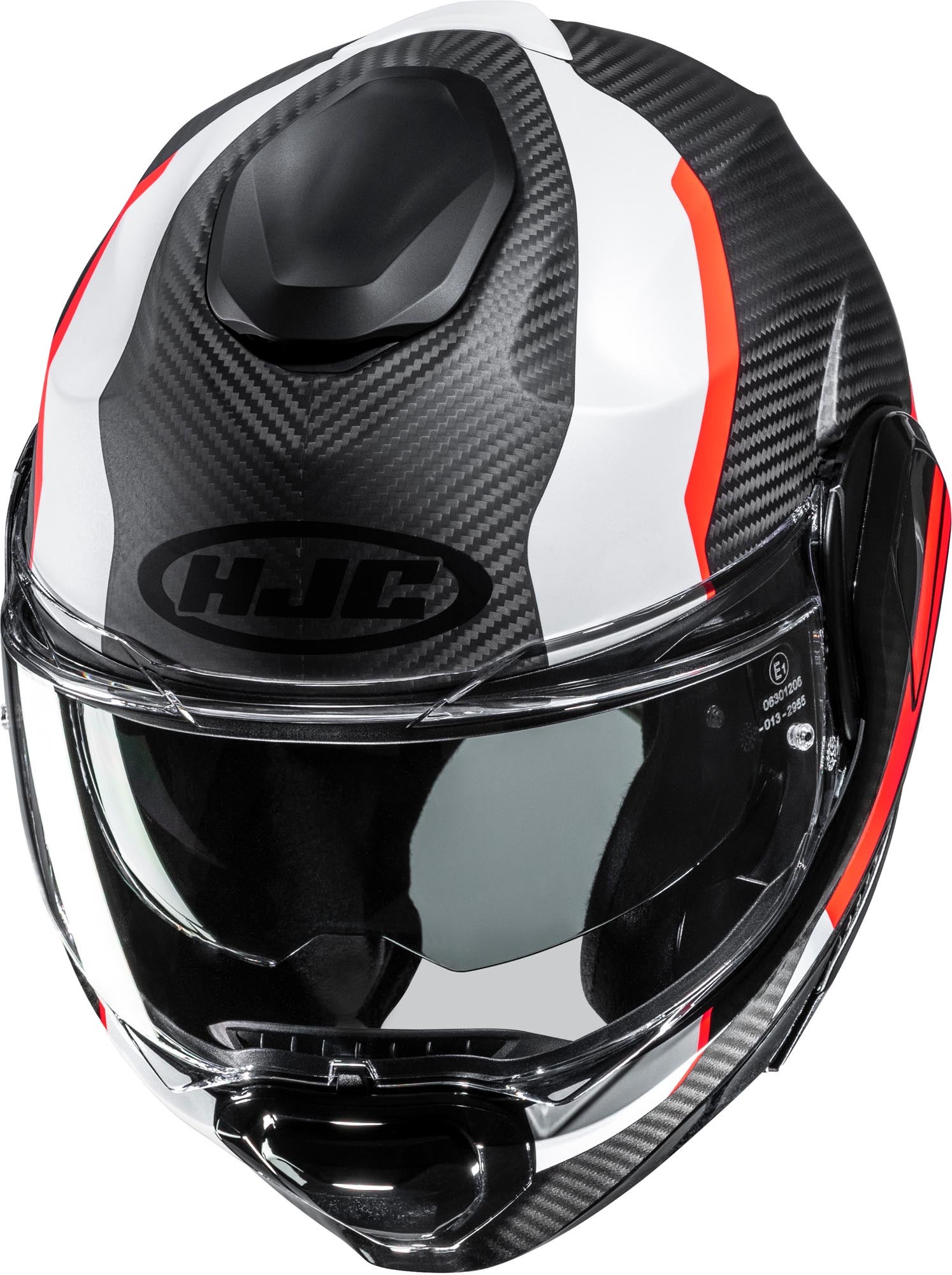 HJC F100 Carbon Askan Ķivere melns/balts/sarkans S (55/56) 2. attēls